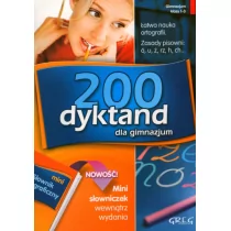 Greg 200 dyktand dla gimnazjum + mini słowniczek - Elzbieta Szymonek, Krystyna Cygal, Beata Kuczera - Podręczniki dla gimnazjum - miniaturka - grafika 1