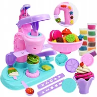 Zabawki AGD - Lodziarnia Zestaw Robienia Lodów Ciastolina 12 kolorów + 12 Akcesoriów - miniaturka - grafika 1