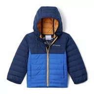 Odzież trekkingowa damska - Kurtka Turystyczna Puchowa Dziecięca Columbia Powder Lite Boys Hooded Jacket - miniaturka - grafika 1