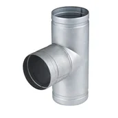 Łączniki, trójniki, kształtki - Trójnik metalowy 90' ocynk Ø130 - miniaturka - grafika 1