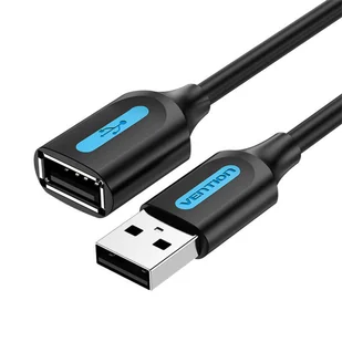Kabel przedłużający USB 2.0 męski do żeński Vention CBIBI 3m (czarny) - Kable komputerowe i do monitorów - miniaturka - grafika 1