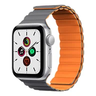 Etui i futerały do telefonów - Kingxbar Magnetic Band pasek bransoletka do Watch: 7 / 6 / SE / 5 / 4 / 3 / 2 (45mm / 44mm / 42mm) magnetyczna silikonowa opaska pomarańczowy - miniaturka - grafika 1