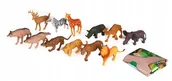 Figurki dla dzieci - DZIKIE ZWIERZĘTA FIGURKI SAFARI 12 SZT + MATA - miniaturka - grafika 1
