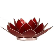 Świeczniki - Świecznik tealight podgrzewacz kwiat lotosu czakra podstawy korzenia 13,5cm - miniaturka - grafika 1