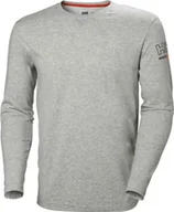 Koszulki męskie - Helly Hansen T-shirt with long sleeves HELLY HANSEN Kensington, gray 2XL - miniaturka - grafika 1