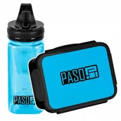 Bidony dla dzieci - Zestaw szkolny śniadaniówka i bidon Paso niebieski - miniaturka - grafika 1