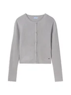Swetry dla chłopców - Mayoral Kardigan 6350 Szary Slim Fit - miniaturka - grafika 1