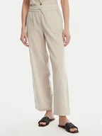 Spodnie damskie - Vero Moda Spodnie materiałowe Caia 10333796 Beżowy Wide Leg - miniaturka - grafika 1
