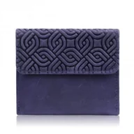 Portfele - Portfel damski skórzany vintage mały granatowy z ochroną Rfid Paolo Peruzzi - miniaturka - grafika 1