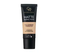 Podkłady do twarzy - Golden Rose - MATTE PERFECTION - Full Coverage Foundation - Matujący podkład do twarzy - SPF15 - 35 ml - N4 - miniaturka - grafika 1