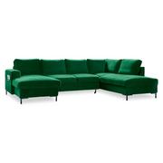 Narożniki - Zielona aksamitna rozkładana sofa w kształcie litery "U" Miuform Lofty Lilly, prawostronna - miniaturka - grafika 1
