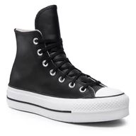 Trampki damskie - Converse Trampki Ctas Lift Clean Hi 561675C Black/Black/White - miniaturka - grafika 1