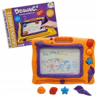 Zabawki kreatywne - Wielki Kolorowy Znikopis 40 X 31 Cm Zestaw do Rysowania 2w1 Pieczątki - miniaturka - grafika 1