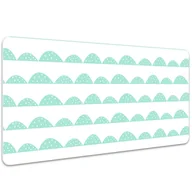 Podkładki na biurko - Mata na biurko Turkusowe pagórki 100x50 cm - miniaturka - grafika 1