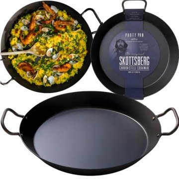 Skottsberg Wok Patelnia Głęboka Do Paelli Z Stali Węglowej Carbon 38 CM K3