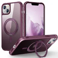 Etui i futerały do telefonów - Do iPhone'a 15 MagSafe Magnetyczny uchwyt obrotowy etui na telefon Czerwone wino iPhone 15 - miniaturka - grafika 1