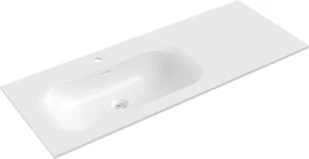 Mexen Vela umywalka wpuszczana w blat lewa 121 x 46,5 cm, biała połysk - 25231200L - Umywalki - miniaturka - grafika 1