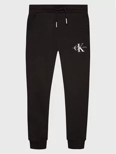 Calvin Klein Jeans Spodnie dresowe IU0IU00285 Czarny Relaxed Fit - Spodnie i spodenki dla dziewczynek - miniaturka - grafika 1