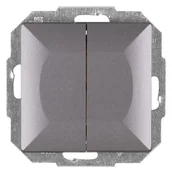 Wyłączniki światła i elektryczne - Abex Perła antracyt łącznik świecznikowy WP-2P WP-2P-antracyt - miniaturka - grafika 1