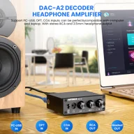 Przetworniki DAC - Audio DAC, przetwornik cyfrowo-analogowy, kino domowe hi-fi, czarny - miniaturka - grafika 1