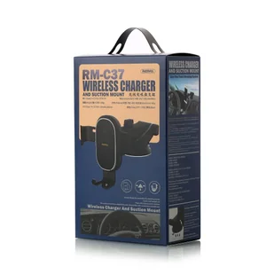Remax bezprzewodowa ładowarka Qi grawitacyjny uchwyt samochodowy z regulowanym ramieniem na szybę i deskę rozdzielczą czarny (RM-C37) - Ładowarki do telefonów - miniaturka - grafika 14