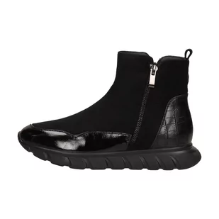 Czarne botki damskie, sneakersy na zimę VINCEZA 10789 - Vinceza - Botki damskie - miniaturka - grafika 1