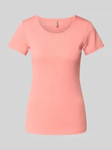 T-shirt z okrągłym dekoltem model ‘PYLLE’ - Koszulki i topy damskie - miniaturka - grafika 1