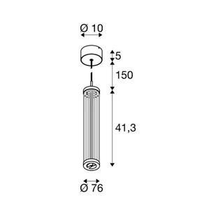 SLV Lampa wisząca Quimera, możliwość ściemniania, brązowy / mosiężny, salon / jadalnia, aluminium - Lampy sufitowe - miniaturka - grafika 1