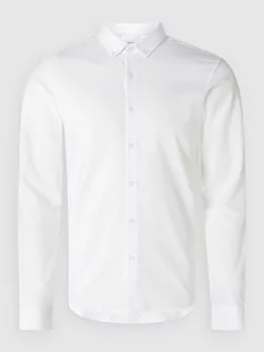Koszule męskie - Koszula biznesowa o kroju slim fit z tkaniny Oxford - grafika 1