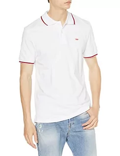 Koszulki męskie - Diesel T-Smith-d koszulka polo Koszulka męska, Jasny biały, L - grafika 1