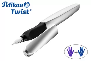 Pelikan Pióro wieczne Twist P457 M srebrne - Pióra wieczne - miniaturka - grafika 2