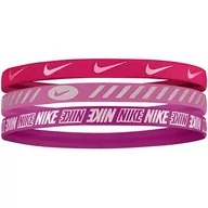 Ściągacze i opaski sportowe - Opaski na głowę sportowe Nike Headbands 3.0 różowe N1004527616OS - miniaturka - grafika 1