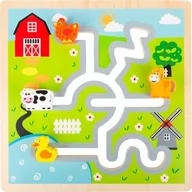 Zabawki interaktywne dla dzieci - Small Foot Drewniany labirynt Farma 10589 Small Foot 725649 - miniaturka - grafika 1