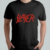 Koszulki męskie - Czarna Koszulka T-shirt Męski Z Nadrukiem Slayer Hard Rock r. L #7 - miniaturka - grafika 1