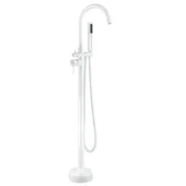 Baterie wannowe i prysznicowe - Rea Bateria wannowa podłogowa Rea Lungo Biała - miniaturka - grafika 1