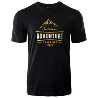 Koszulki sportowe męskie - Koszulka męska Hi-Tec Lore Rozmiar: XXL / Kolor: czarny - miniaturka - grafika 1