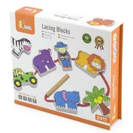 Zabawki sensoryczne - VIGA 59549 Klocki zwierzęta w zoo MS_2238 - miniaturka - grafika 1