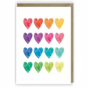 Kartki okolicznościowe i zaproszenia - Cardie Kartka okolicznościowa Serduszka, eko koperta K032 - miniaturka - grafika 1