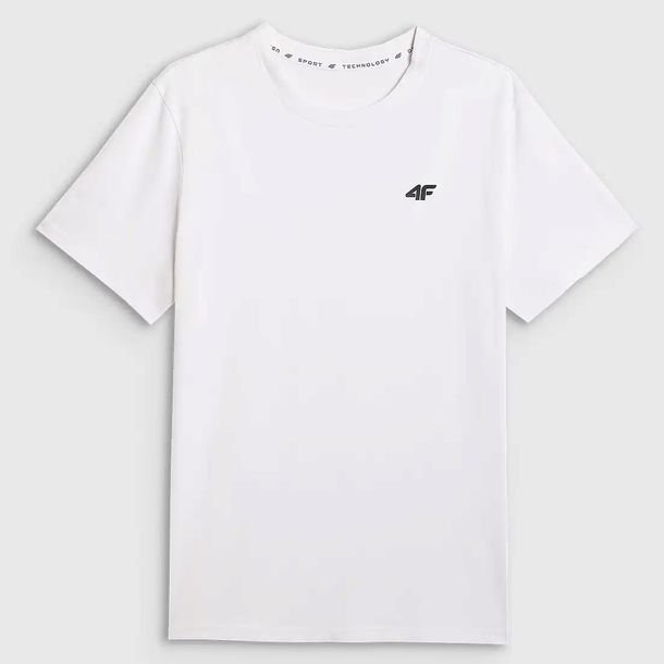 Koszulka Męska 4F T-shirt Basic Regular Bawełna Sportowa Casual Biały 4XL