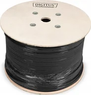 Kable miedziane - Digitus Kabel teleinformatyczny U/UTP kat.6 PE zewnętrzny suchy czarny Fca DK-1611-V-5-OD /500m/ - miniaturka - grafika 1