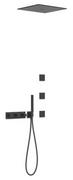 Zestawy prysznicowe - Zestaw podtynkowy TRES B-system Czerń Matowa 30725406NM - miniaturka - grafika 1