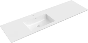 Mexen Otis umywalka wpuszczana w blat lewa 161 x 46,5 cm, biała połysk - 25181600L - Umywalki - miniaturka - grafika 1