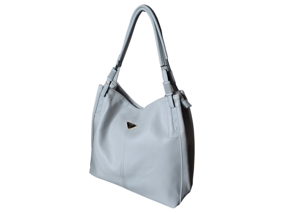 Torebka Damska Shopper, Modna Miejska Torba Na Ramię Z Paskiem, Szary