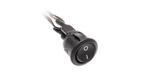 Przełącznik kołyskowy czarny 12V 3A z przewodami 0,1m i konektorami mini amp męski i żeński - Wyłączniki światła i elektryczne - miniaturka - grafika 1