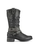 Kozaki damskie - Mustang Kozaki 1229-605 Szary - miniaturka - grafika 1