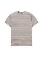 Paski - TOM TAILOR T-shirt dla chłopców i dzieci z paskami, 31742 - szary miękki neonowy różowy pasek, 140 - miniaturka - grafika 1