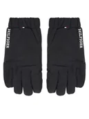 Rękawiczki - Tommy Hilfiger Rękawiczki Męskie Th Monotype Quilt AM0AM12829 Czarny - miniaturka - grafika 1