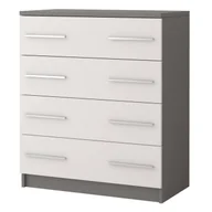 Komody - Komoda OMEGA II 4S - 02 Biały\Szary - miniaturka - grafika 1