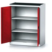 Szafy i regały magazynowe - Alfa 3 Szafa warsztatowa MECHANIC, 1170 x 920 x 500 mm, 2 półki, czerwone drzwi 1262686 - miniaturka - grafika 1