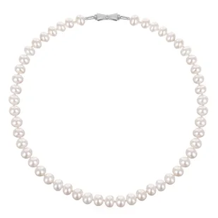 ENAYA LAMAR Naszyjnik z białych naturalnych pereł kolia chocker - 50 cm - Naszyjniki - miniaturka - grafika 1